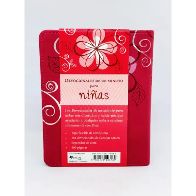 Devocionales de un Minuto para Niñas/Cuero/Rosa Devocionales de un Minuto para Niñas/Cuero/Rosa