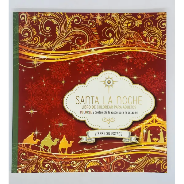 Santa La Noche/Libro Para Colorear Coloree mientras contempla el motivo de la temporada