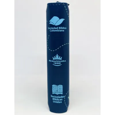 Biblia Tamaño 025 Azul Barco [Biblia] RVR Canto Azul Cierre