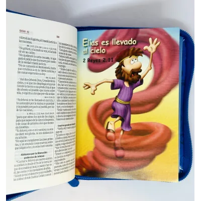 Biblia Tamaño 025 Azul Barco [Biblia] RVR Canto Azul Cierre