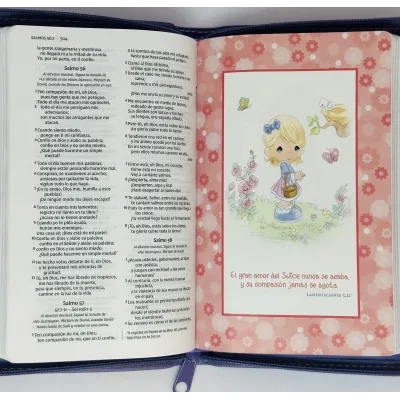 Biblia Precious Moments NVI Angelitos Ultrafina Compacta Purpura con cierre [Biblia]