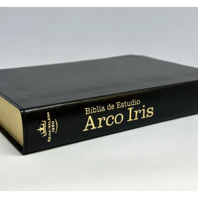Biblia De Estudio Arco Iris [Biblia] RVR 1960 Piel Fabricada Negro