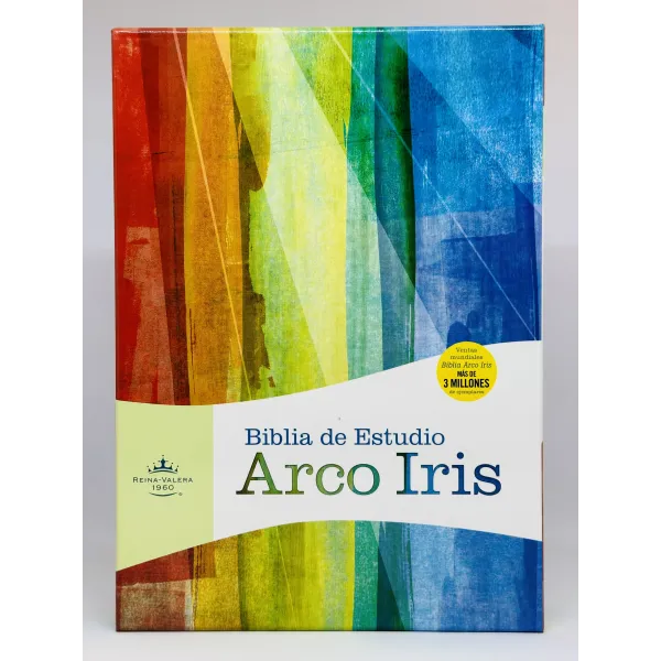 Biblia De Estudio Arco Iris [Biblia] RVR 1960 Piel Fabricada Negro