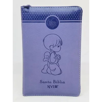 Biblia Precious Moments NVI Angelitos Ultrafina Compacta Purpura con cierre [Biblia]
