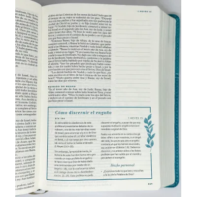 Biblia Devocional Mujer Verdadera NBLA Duotono Aqua [Biblia de Estudio] Nueva Biblia de las Américas