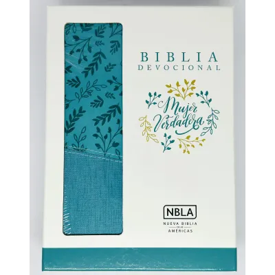 Biblia Devocional Mujer Verdadera NBLA Duotono Aqua [Biblia de Estudio] Nueva Biblia de las Américas