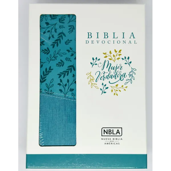 Biblia Devocional Mujer Verdadera NBLA Duotono Aqua [Biblia de Estudio] Nueva Biblia de las Américas