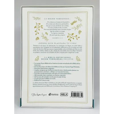 Biblia Devocional Mujer Verdadera NBLA Duotono Aqua [Biblia de Estudio] Nueva Biblia de las Américas