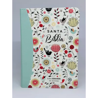 Biblia RVR60 Colección Primaveral Turquesa , canto pintado 045 Biblia RVR60 Colección Primaveral Turquesa , canto pintado 045