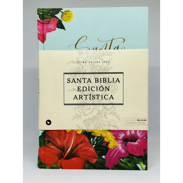 Biblia/RVR1960/Edicion Artistica/Tapa Dura/Floral/Canto Con Diseño/PJr
