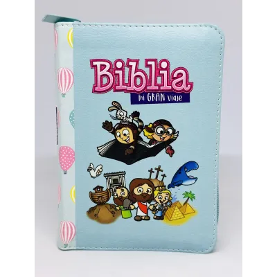 Biblia Mi Gran Viaje RVR60/Imitacion Piel/Turquesa/Cierre Biblia Mi Gran Viaje RVR60/Imitacion Piel/Turquesa/Cierre