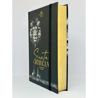 Biblia RVR60/Manual/Letra Grande/Tapa Dura/Elastico/Canto/Leon Biblia RVR60/Manual/Letra Grande/Tapa Dura/Elastico/Canto/Leon