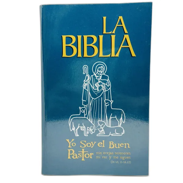 Biblia/ Yo Soy El Buen Pastor/ Azul Mis ovejas reconocen mi voz y me siguen