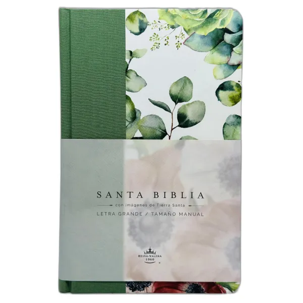 RVR 1960 Biblia Letra Grande Flores Verde Reina Valera 1960
