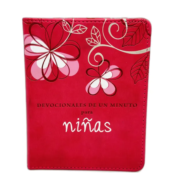 Devocionales de un Minuto para Niñas/Cuero/Rosa
