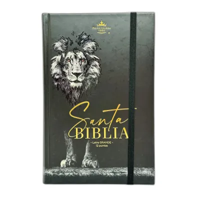 Biblia RVR60/Manual/Letra Grande/Tapa Dura/Elastico/Canto/Leon Biblia RVR60/Manual/Letra Grande/Tapa Dura/Elastico/Canto/Leon