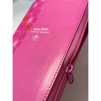Biblia de Promesas Letra Gigante Rosa con cierre e índice RVR60 Biblia de Promesas Letra Gigante Rosa con cierre e índice RVR60