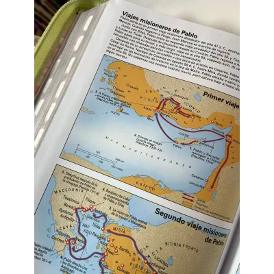 Biblia de Promesas Letra Gigante Verde floral con Cierre e Índice Biblia de Promesas Letra Gigante Verde floral con Cierre e Índice