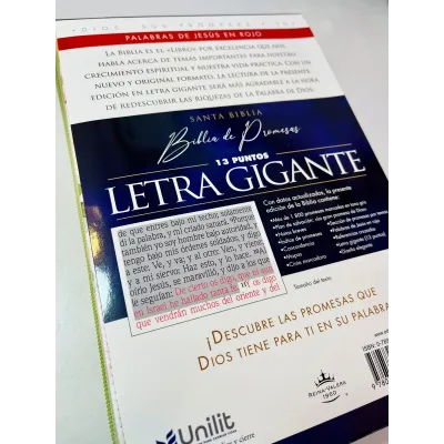 Biblia de Promesas Letra Gigante Verde floral con Cierre e Índice Biblia de Promesas Letra Gigante Verde floral con Cierre e Índice