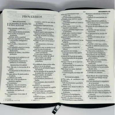 Biblia RV60 PU Negro Con Cierre Y Canto Plateado Biblia RV60 PU Negro Con Cierre Y Canto Plateado