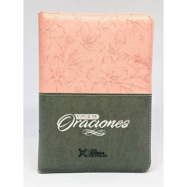 Biblia /RVR056cZLG/ Rosado Gris Canto Plateado Oraciones