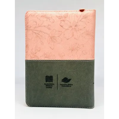 Biblia /RVR056cZLG/ Rosado Gris Canto Plateado Oraciones Biblia /RVR056cZLG/ Rosado Gris Canto Plateado Oraciones