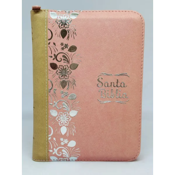 Biblia/RVR/045cZLM PJR/Rosa Beige/Canto Plateado [Biblia