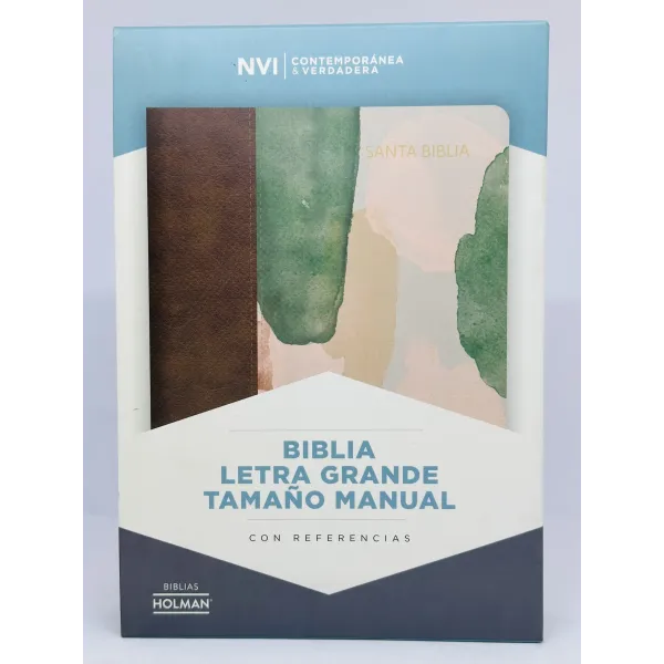 Biblia NVI/Letra Grande/Tamaño Manual/Simil Piel/Multicolor