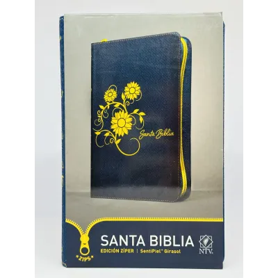 Biblia/NTV/Edicion Ziper/Sentipiel/Negro Girasol Biblia/NTV/Edicion Ziper/Sentipiel/Negro Girasol
