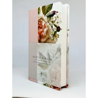 Biblia RVR60 Letra Grande/Tamaño Manual/Tapa Dura/Tela Rosada Con Flores Biblia RVR60 Letra Grande/Tamaño Manual/Tapa Dura/Tela Rosada Con Flores