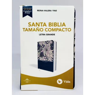 Biblia RVR60/Compacta/Letra Grande/(10)/Azul Floral Biblia RVR60/Compacta/Letra Grande/(10)/Azul Floral