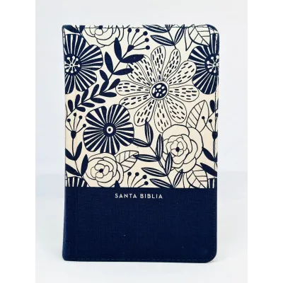 Biblia RVR60/Compacta/Letra Grande/(10)/Azul Floral Biblia RVR60/Compacta/Letra Grande/(10)/Azul Floral