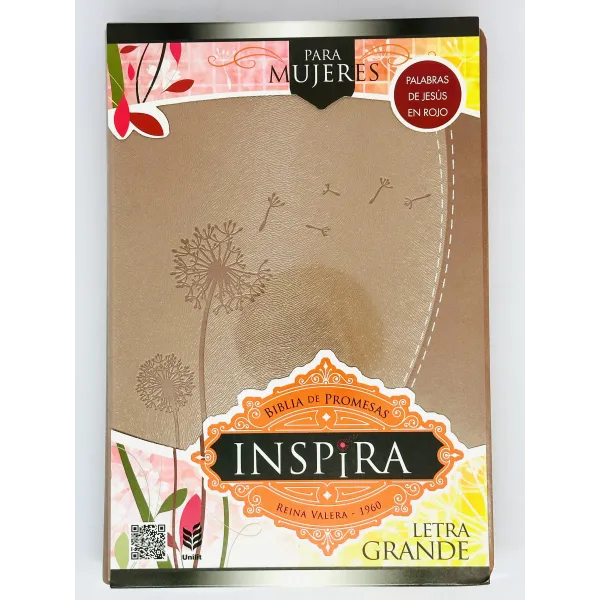 Biblia De Promesas Inspira Letra Grande [Biblia] Piel Especial Rosada
