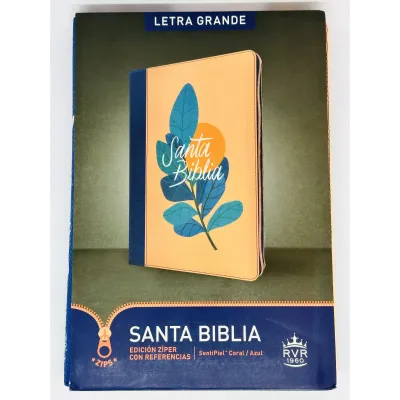 Biblia RVR60/Edicion De Referencia/Ultrafina/Ziper/Azul-Rojo/Letra Grande Biblia RVR60/Edicion De Referencia/Ultrafina/Ziper/Azul-Rojo/Letra Grande